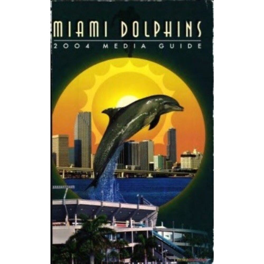 Miami Dolphins 2004 Media Guide NFL Team Official Cover On 12x8in Metal Sign